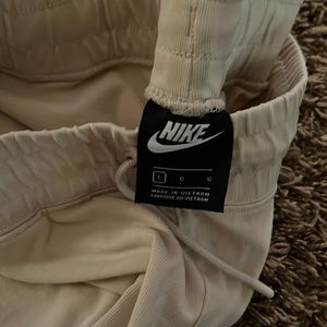 Cream Nike sweatpants